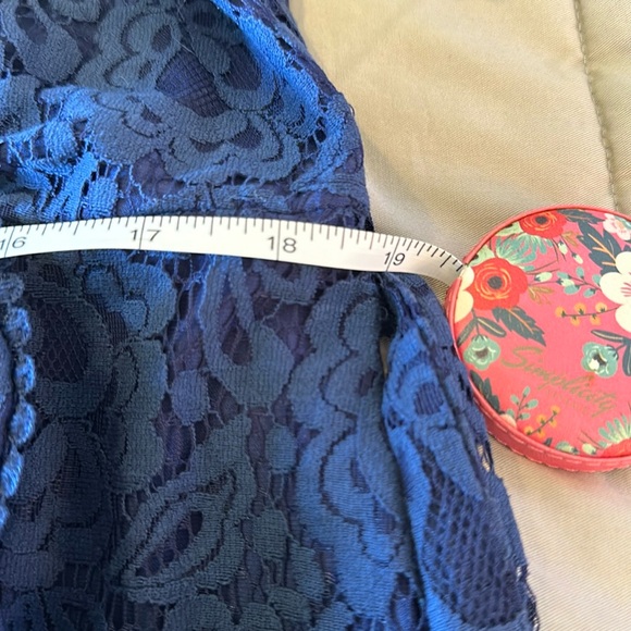 NWT City Chic Size 18 Blue Lace Wrap Dress with Bow - Picture 14 of 16